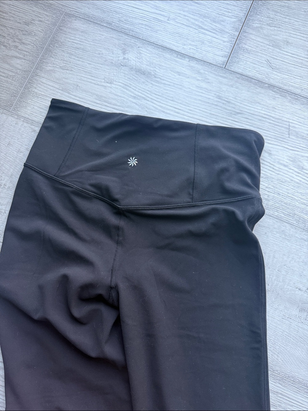 Athleta Black Split-Hem Flare Yoga Pants - Picture 5 of 5